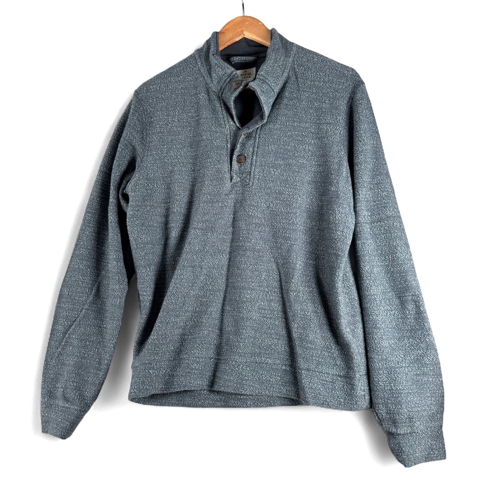Marine Layer Mens Clayton Long Sleeve Henley Sz S Small